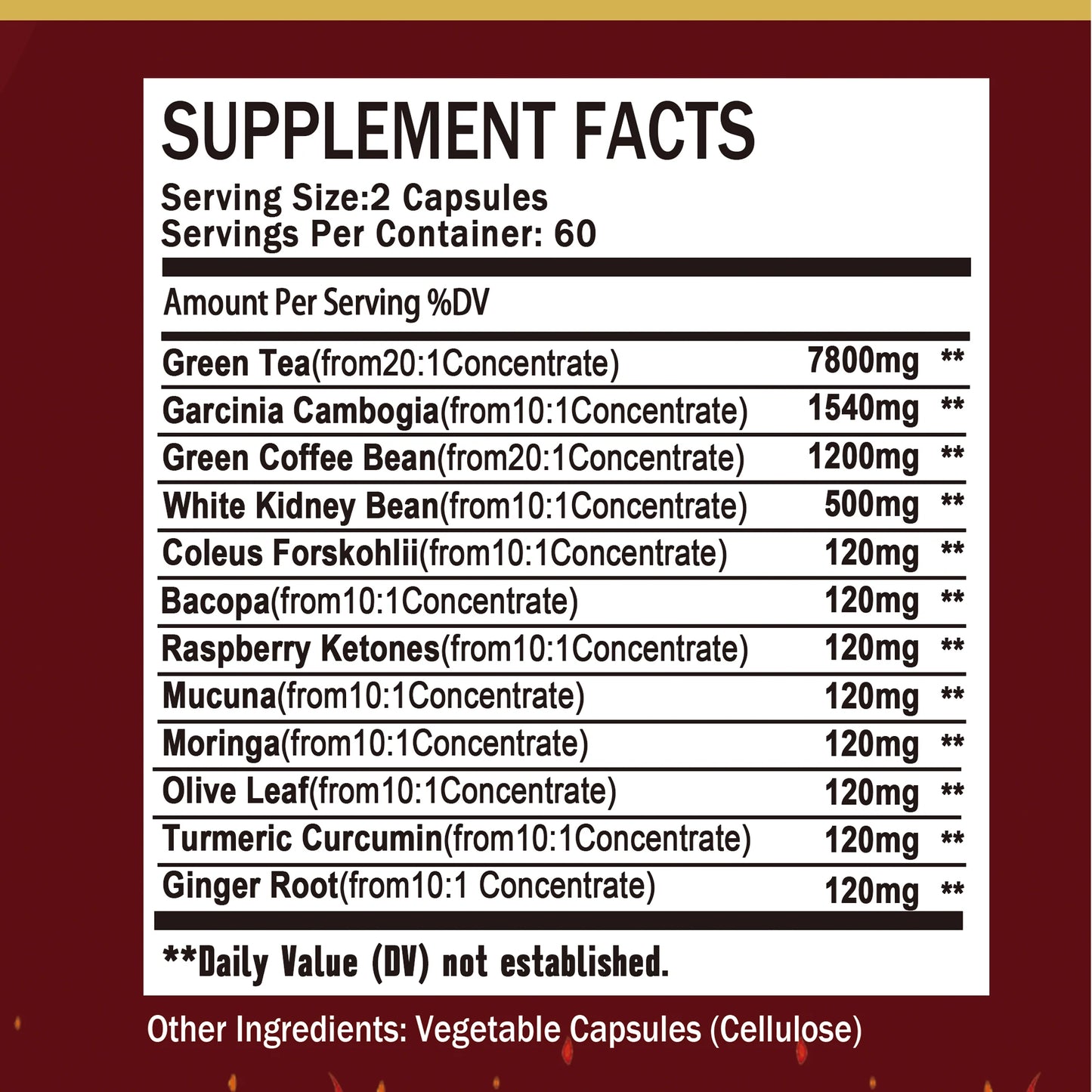 Green Tea Fat Burner – Metabolism & Weight Loss Support (120 Ct)