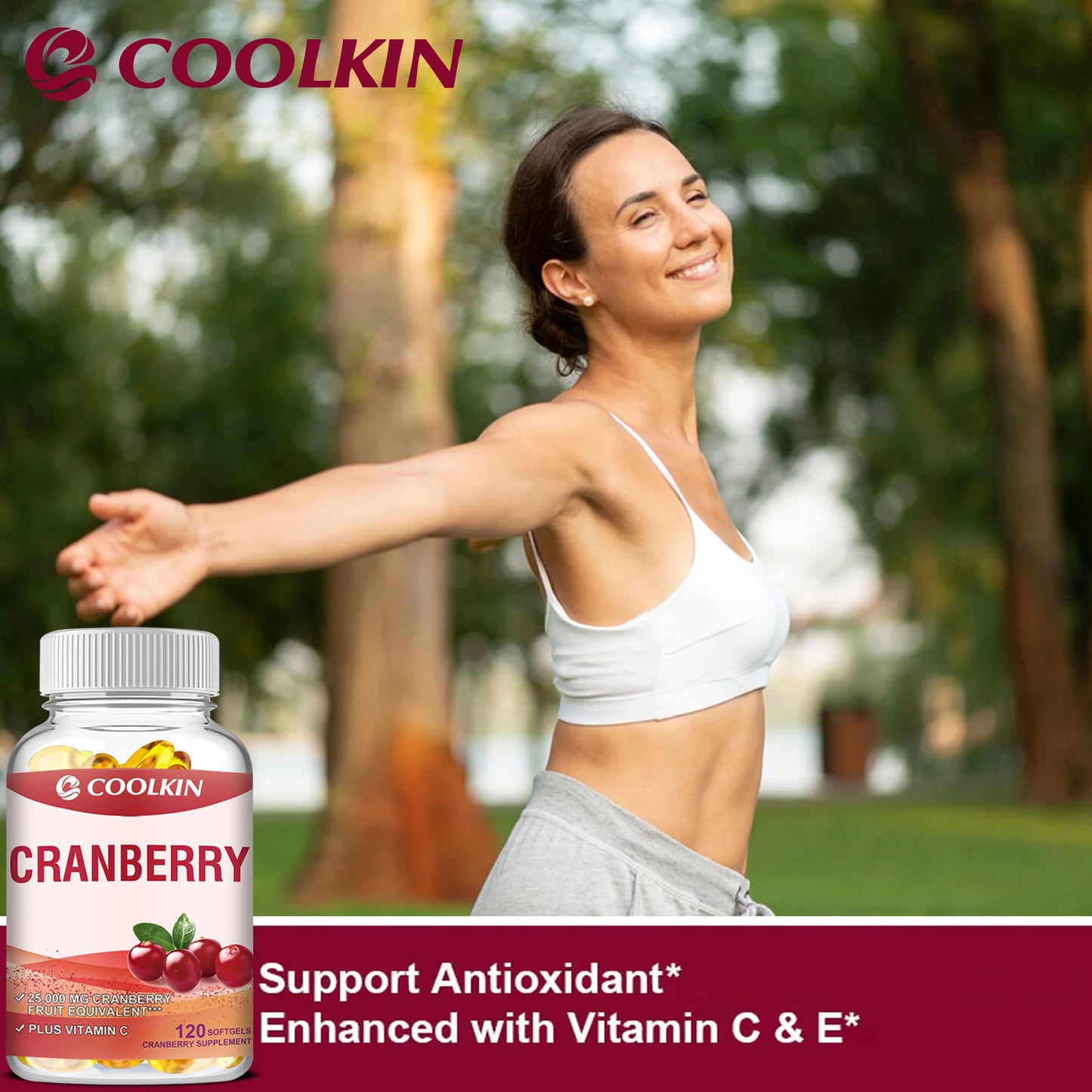 Cranberry + Vitamin C Supplement – Urinary & Kidney Health (120)