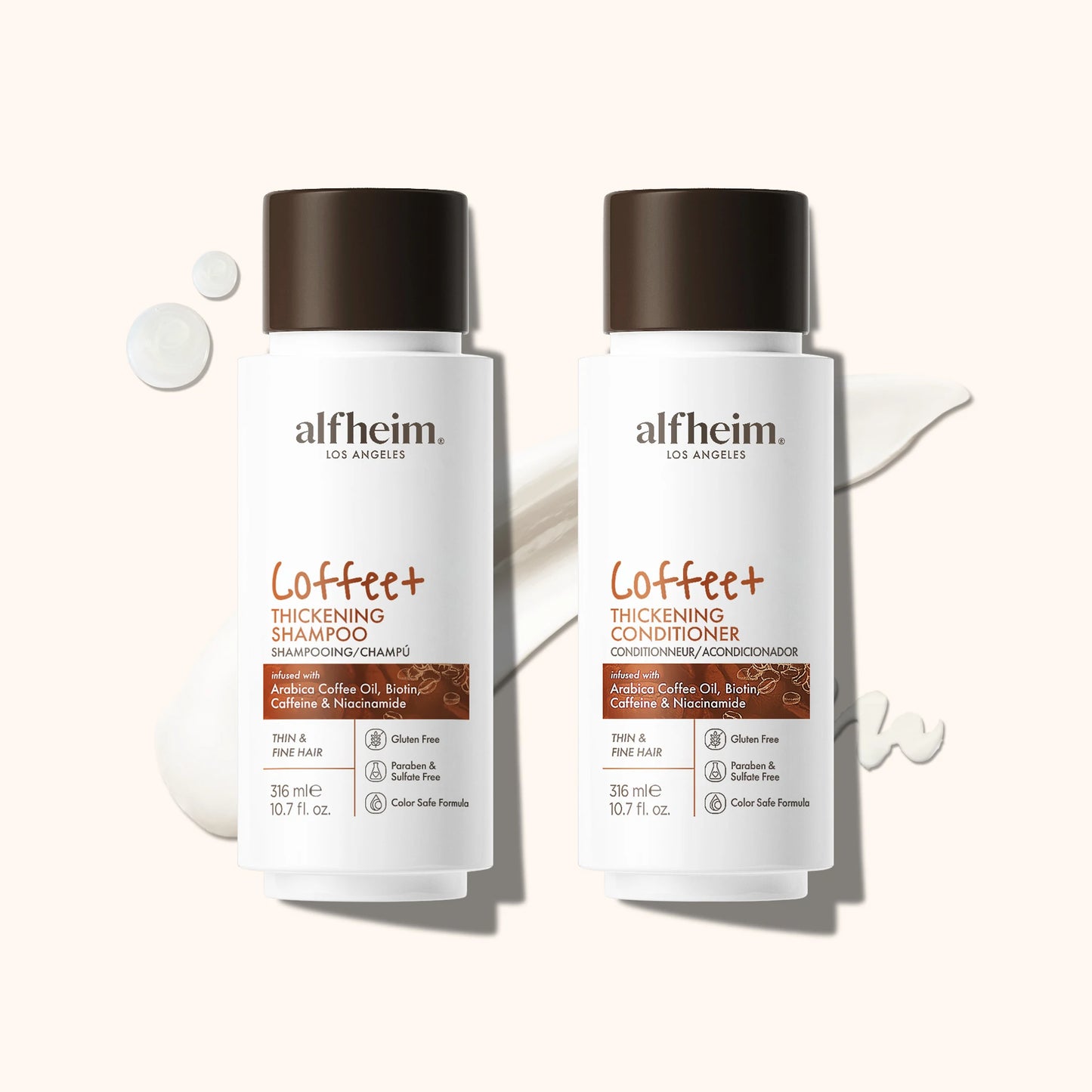 Coffee+ Thickening Shampoo & Conditioner – Volume & Shine