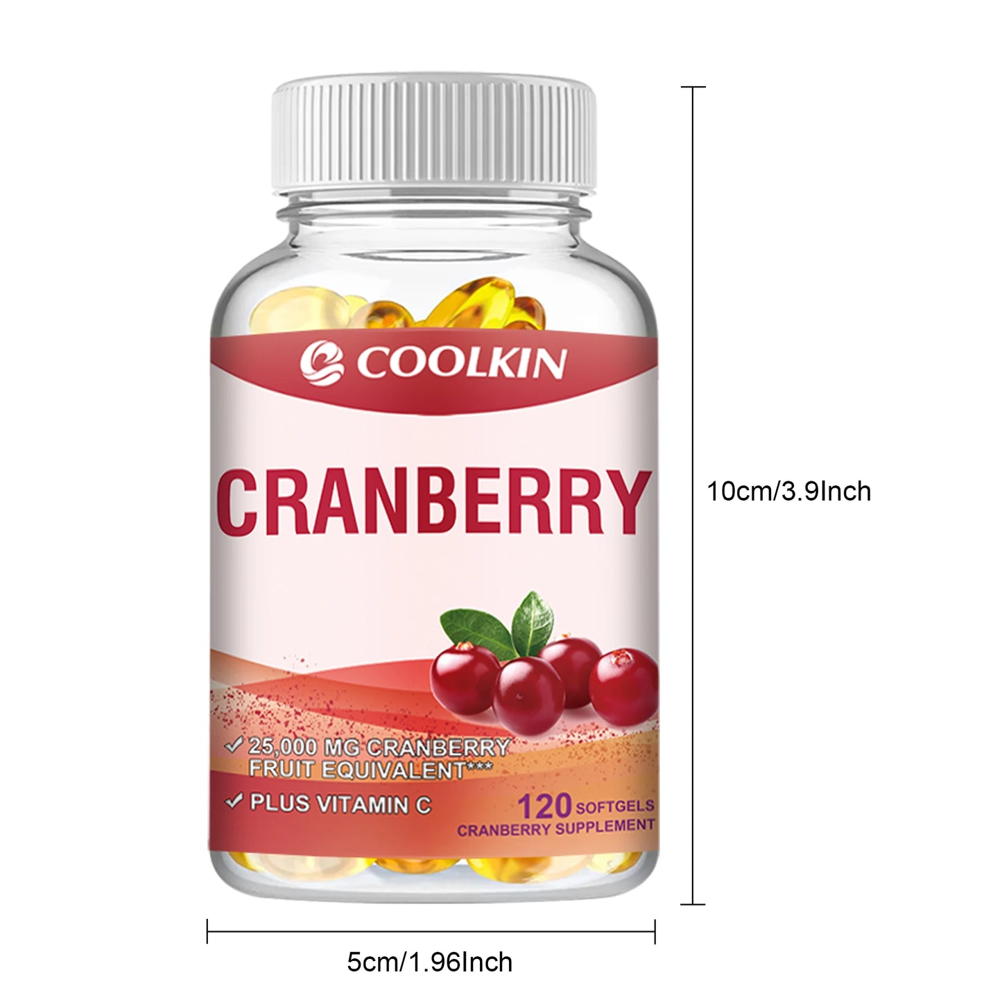 Cranberry + Vitamin C Supplement – Urinary & Kidney Health (120)