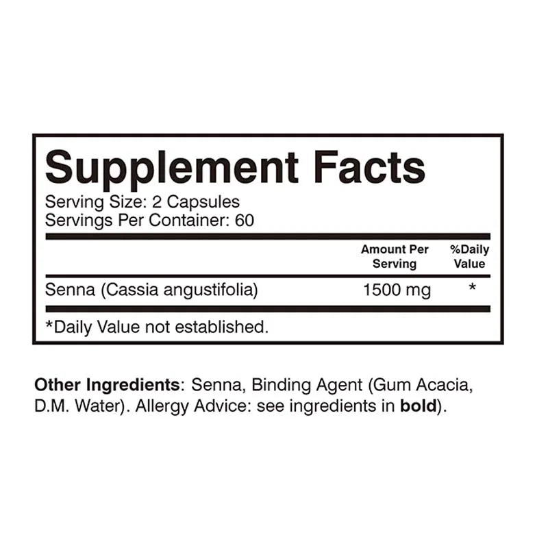 Senna Capsules – Colon Cleanse, Detox & Digestive Relief (120)