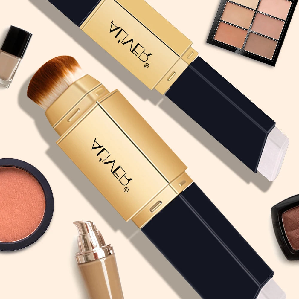 2-in-1 Ivory Foundation – Built-In Brush Concealer Makeup