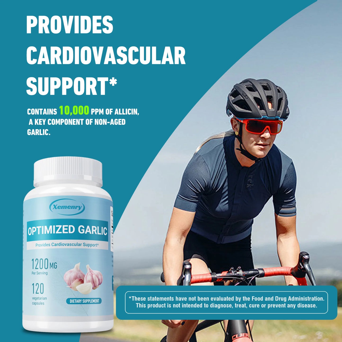 Optimized Garlic Supplement – Cholesterol, Heart & Immune Support