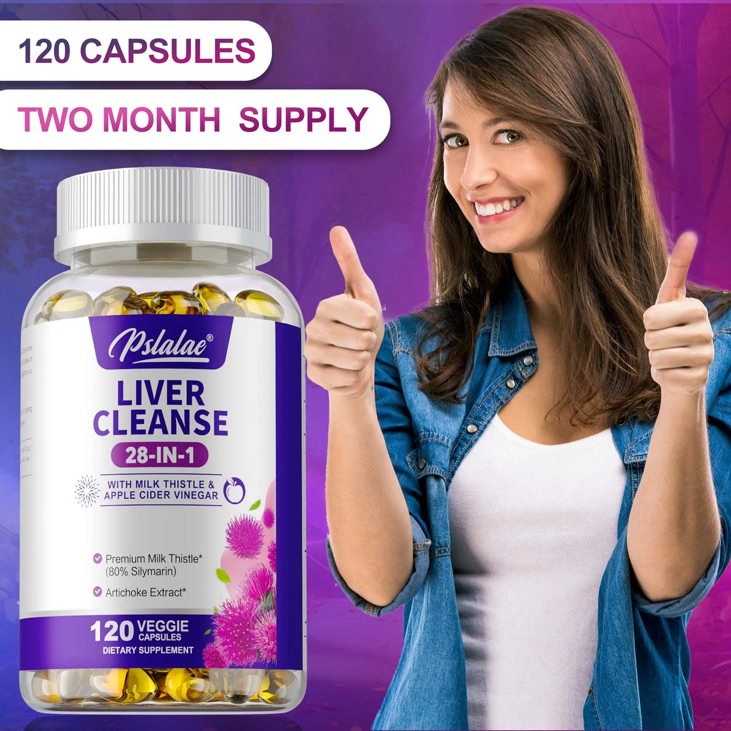 Liver Cleanse Detox Capsules – 28-in-1 Formula with Dandelion & Artichoke