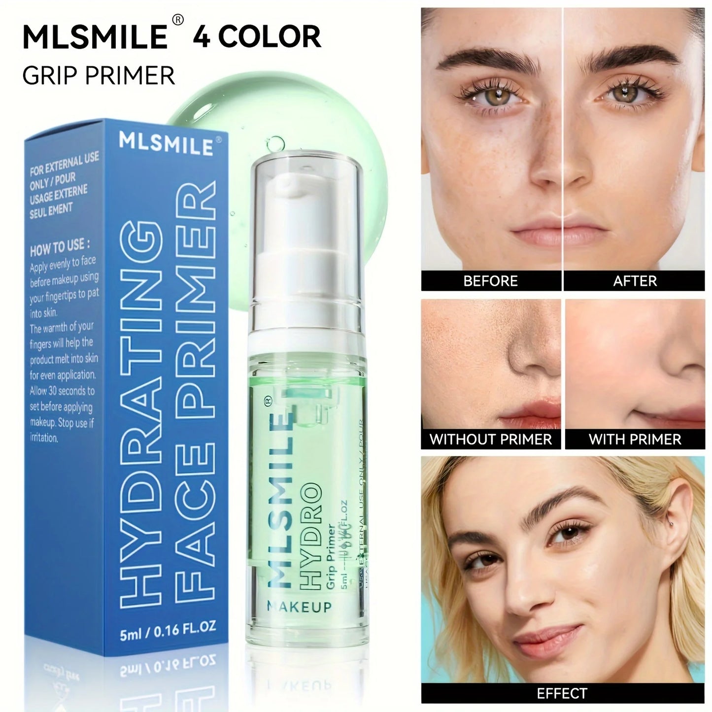 Power Grip Face Primer – Gel-Based, Hydrating, Long-Lasting