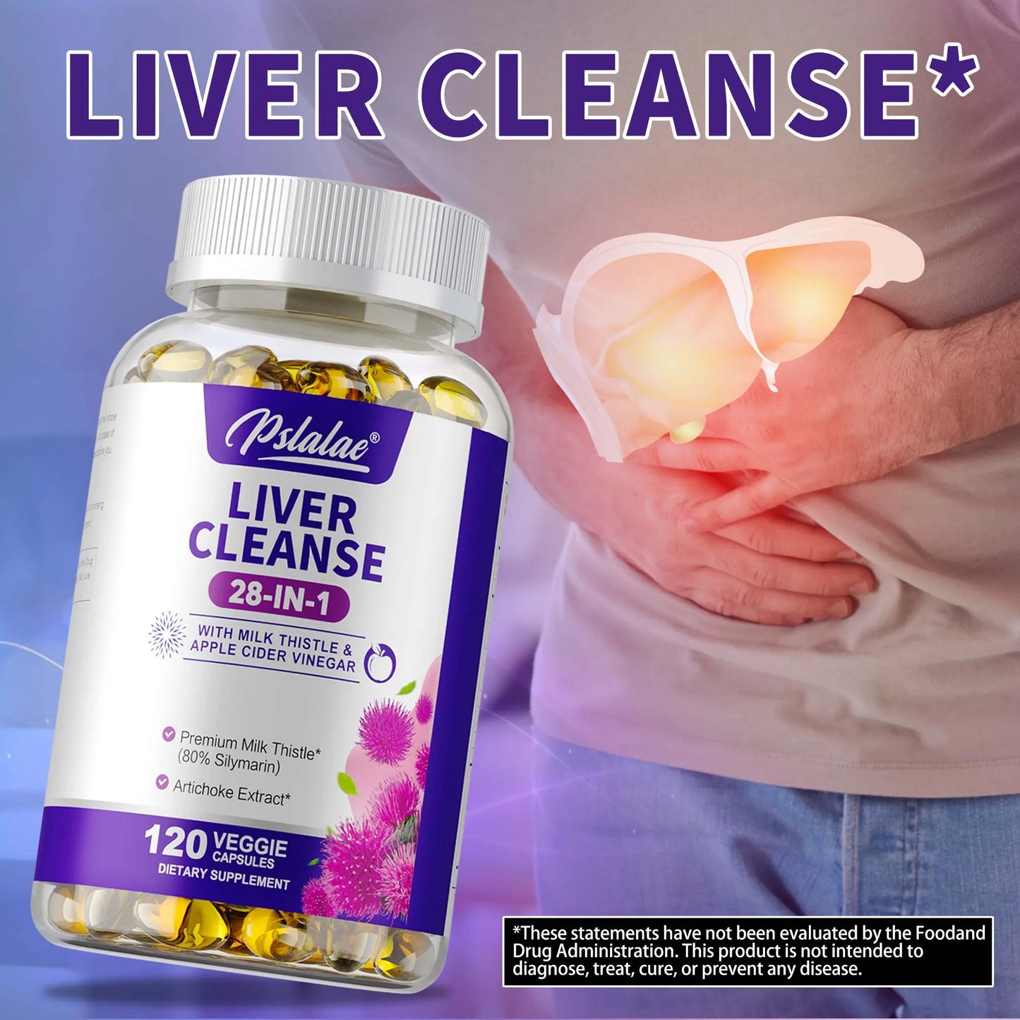 Liver Cleanse Detox Capsules – 28-in-1 Formula with Dandelion & Artichoke
