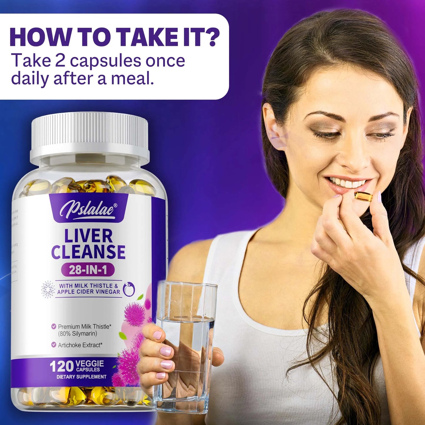 Liver Cleanse Detox Capsules – 28-in-1 Formula with Dandelion & Artichoke