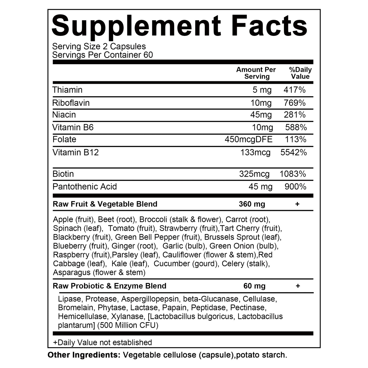 Vitamin B Complex – Energy, Immunity & Nervous System Support (120)