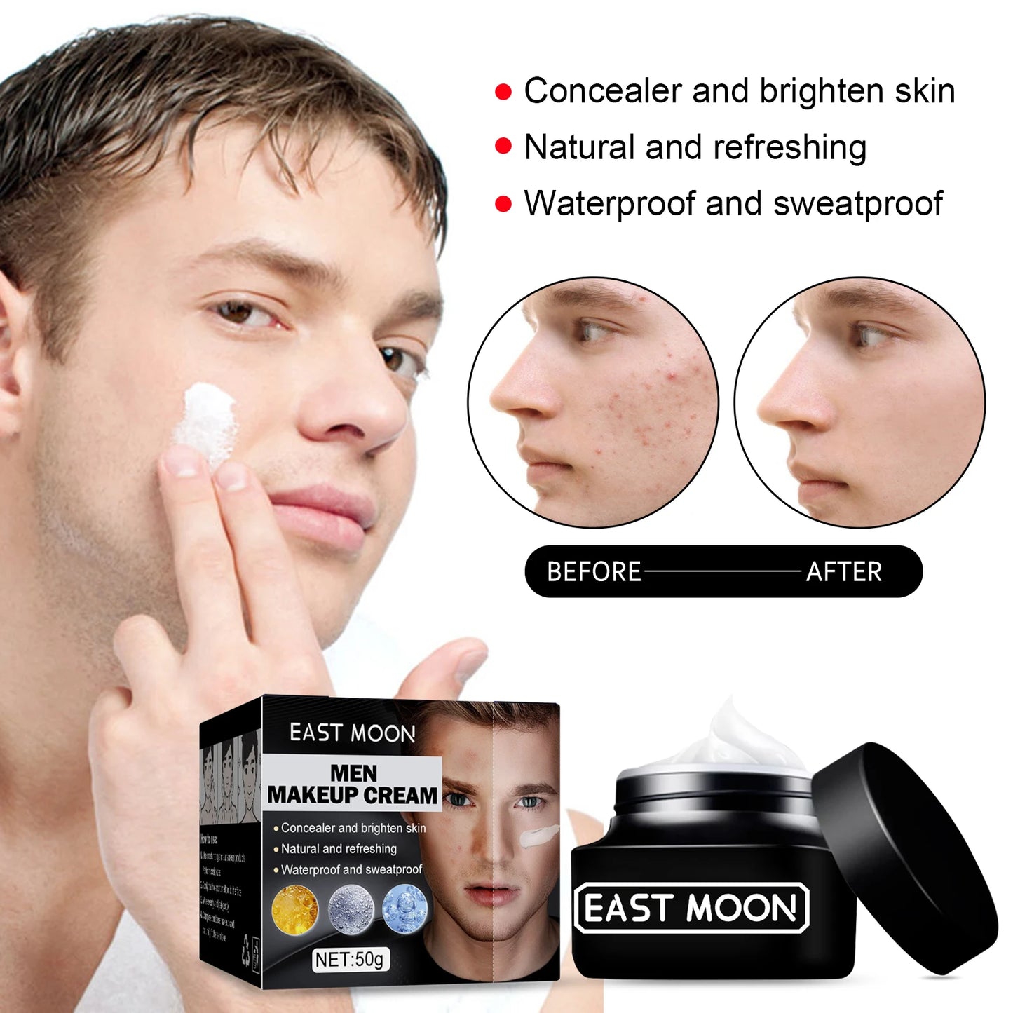 Whitening Tone-Up Cream – Waterproof Concealer & Skin Brightener