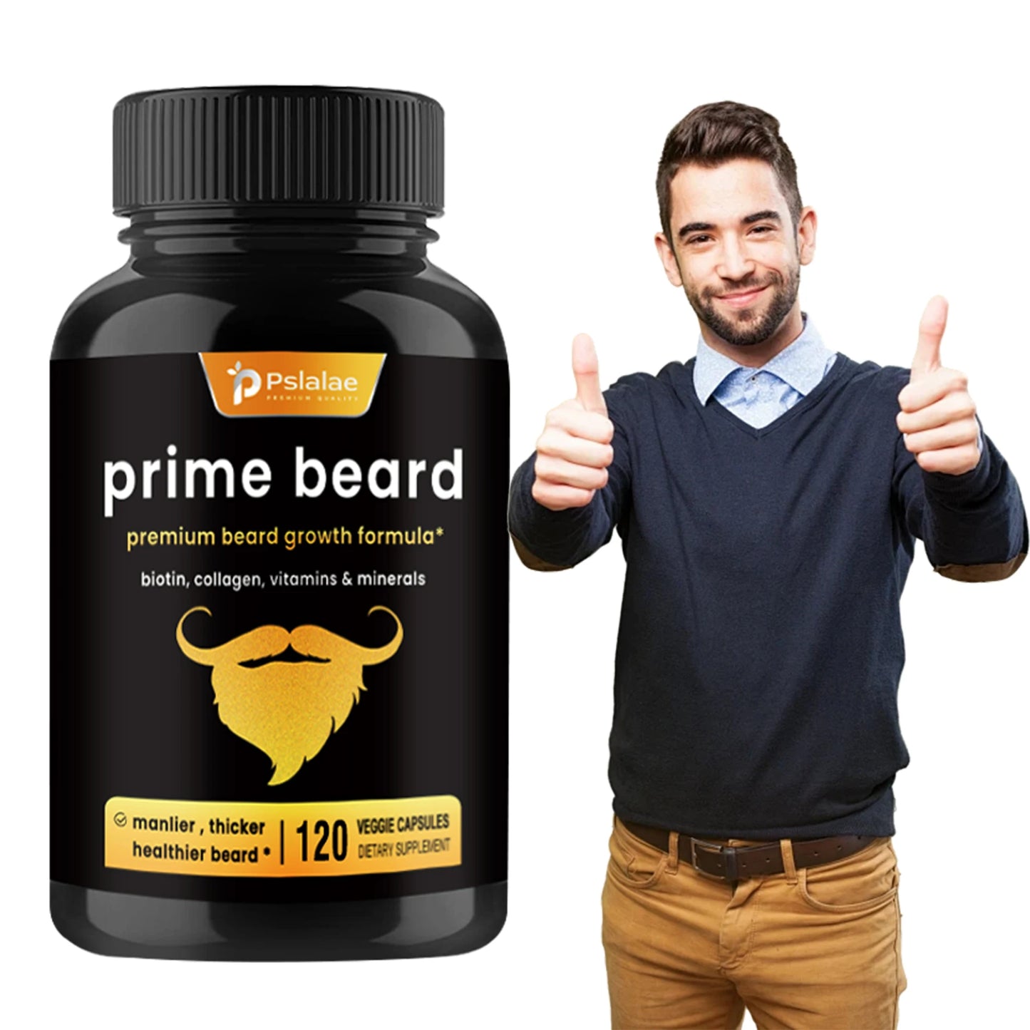 Beard Growth Vitamins – Biotin & Saw Palmetto