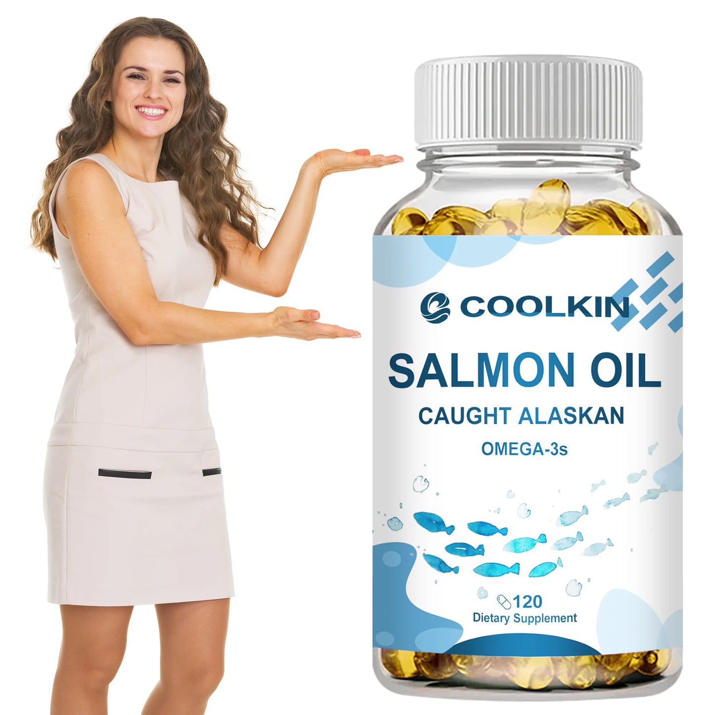 Salmon Oil Capsules (120) – Omega-3 EPA & DHA for Heart & Brain