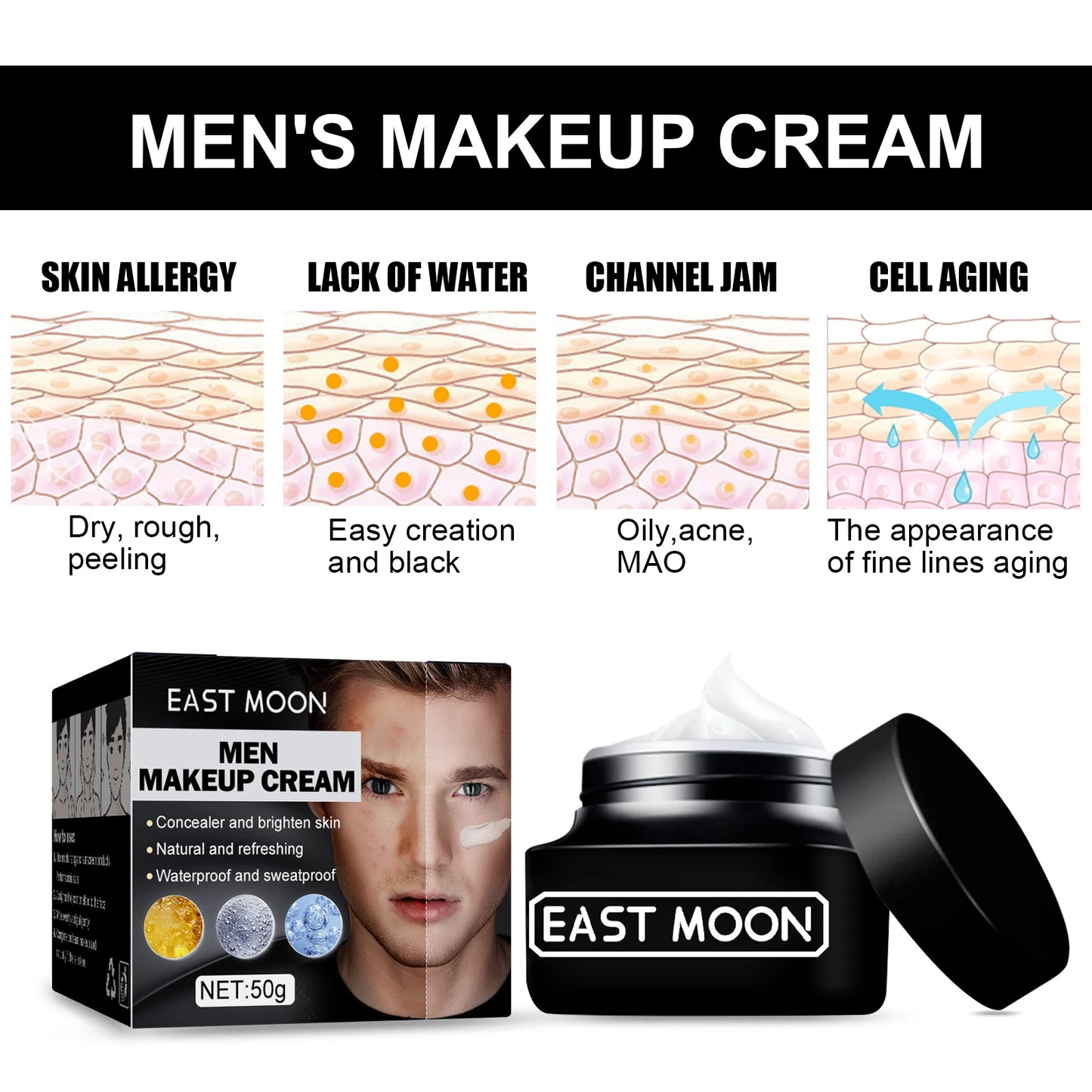 Whitening Tone-Up Cream – Waterproof Concealer & Skin Brightener
