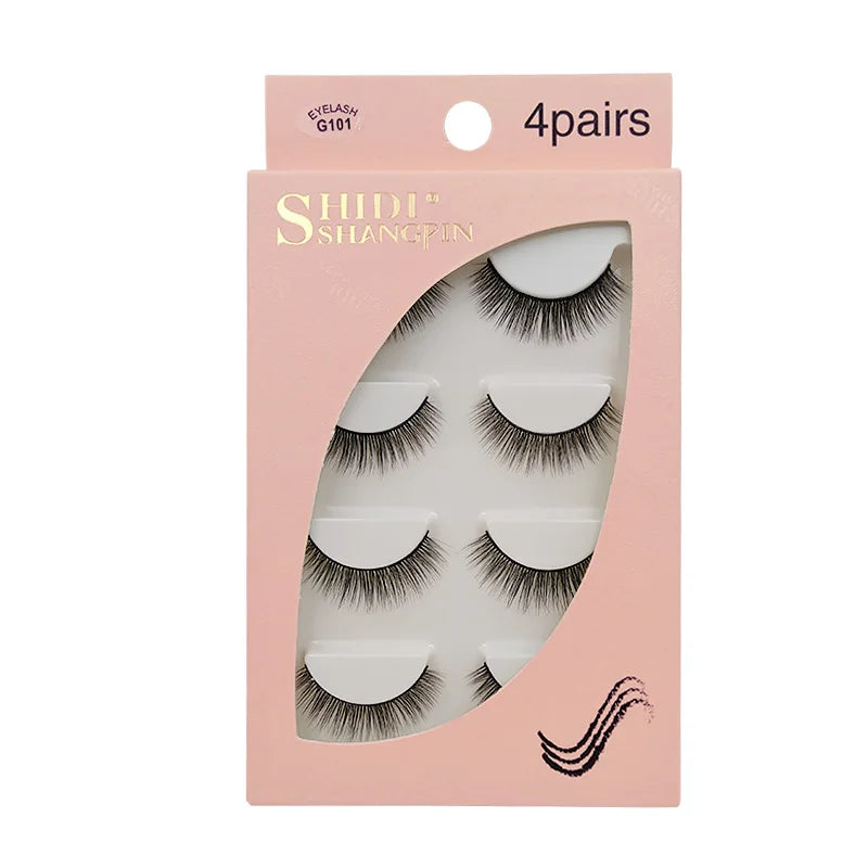 3D Mink False Eyelashes – 4 Pairs