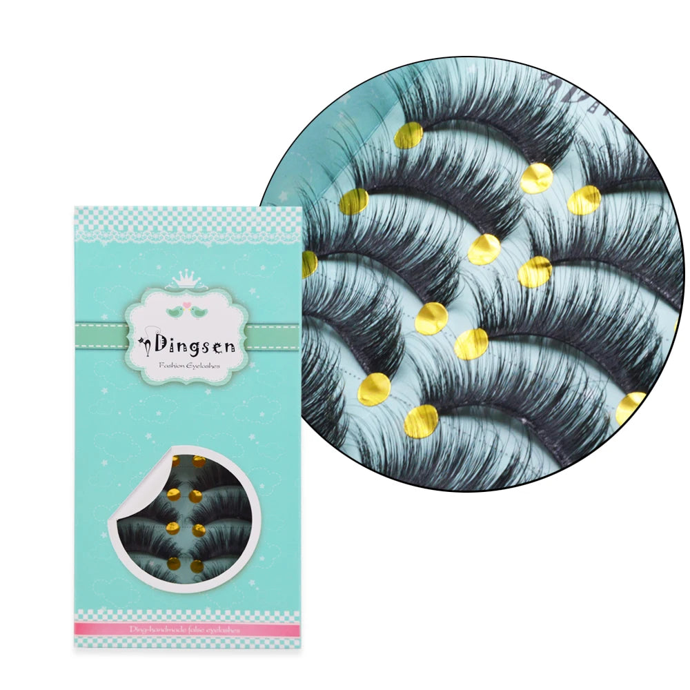 10 Pairs 3D False Eyelashes Natural