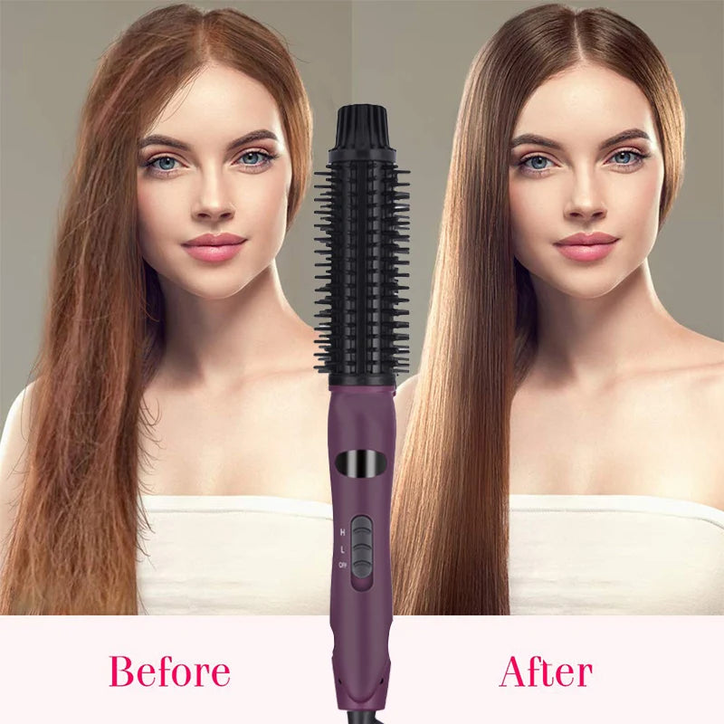 Portable 2-in-1 Hair Styler – Ceramic Straightener & Curler