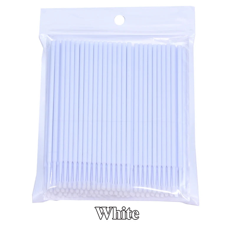100PCS Eyelash Cleaning Swabs – Lash Extension & Glue Remover Tools