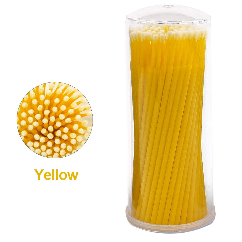 100PCS Eyelash Cleaning Swabs – Lash Extension & Glue Remover Tools