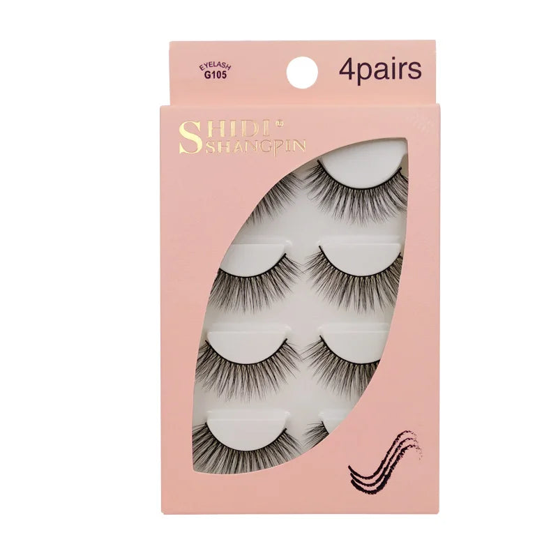 3D Mink False Eyelashes – 4 Pairs