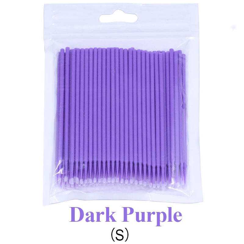 100PCS Eyelash Cleaning Swabs – Lash Extension & Glue Remover Tools