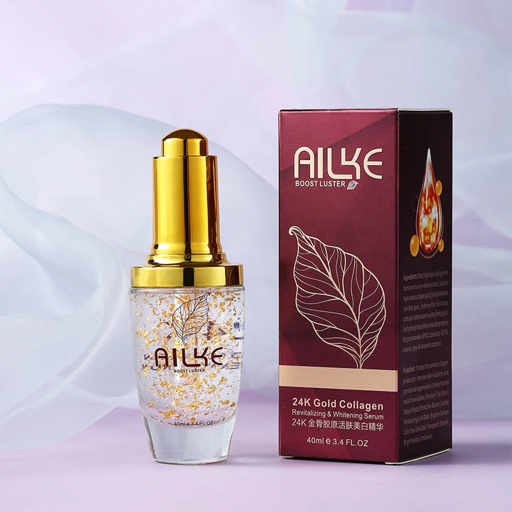 AILKE 24K Gold Skincare Set – Essence, Toner & Cream