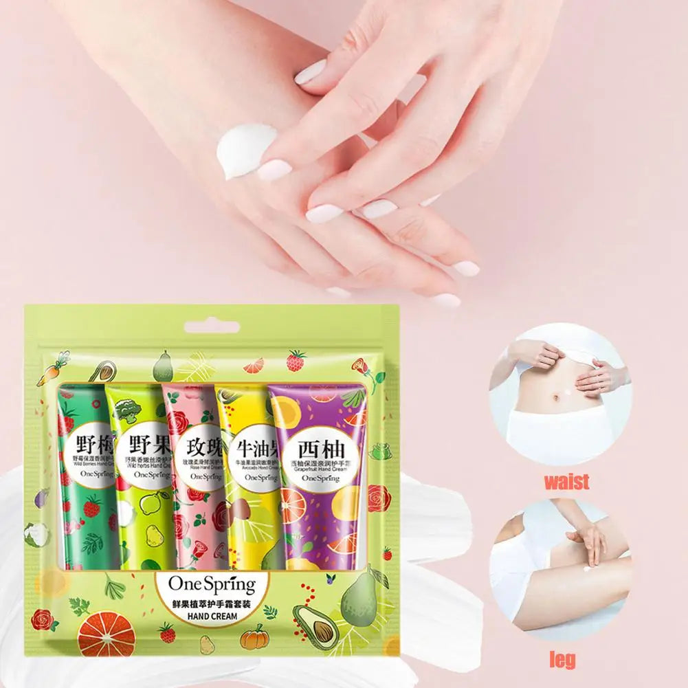 5PCS Hand Cream Travel Set – Shea Butter & Vitamin E