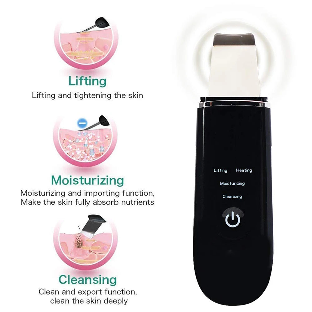 Wireless Ultrasonic Skin Scrubber – Hot Compress & Pore Care