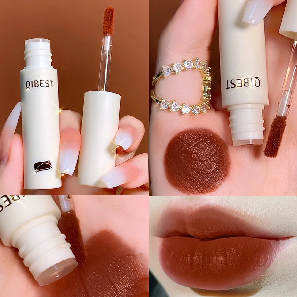 QIBEST 8 Colors Matte Lip Gloss – Waterproof Lip Tint