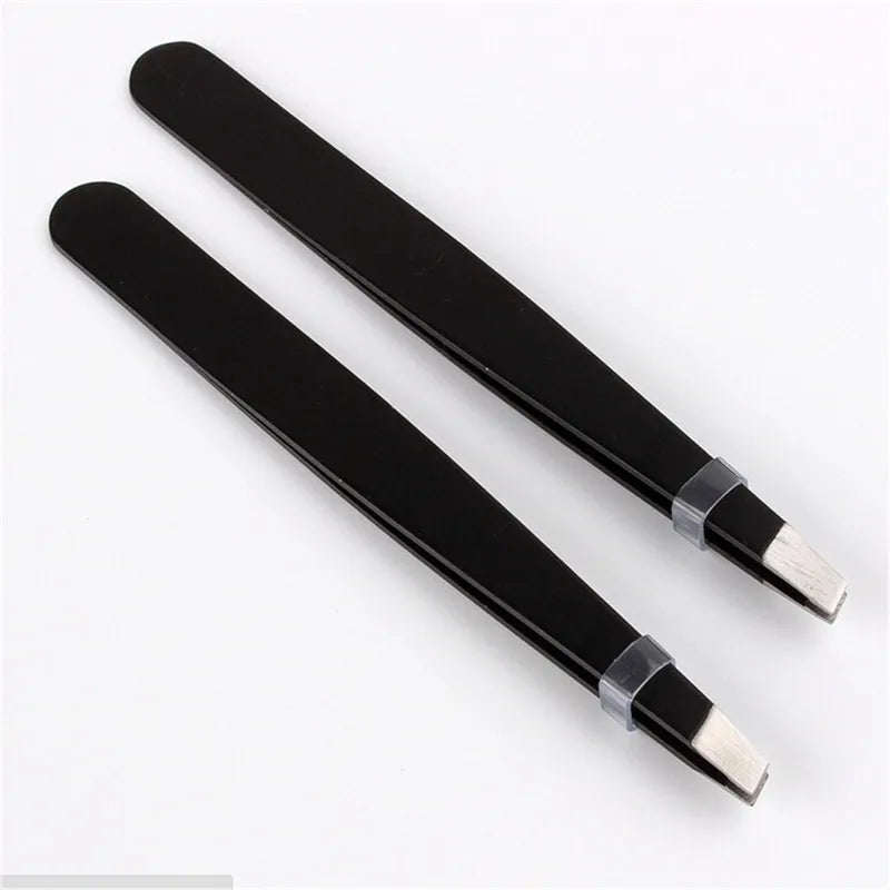 Stainless Steel Slant Tip Tweezer – Eyebrow & Facial Hair Removal