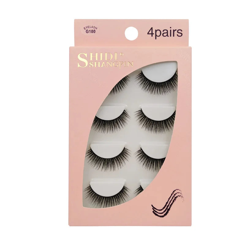 3D Mink False Eyelashes – 4 Pairs