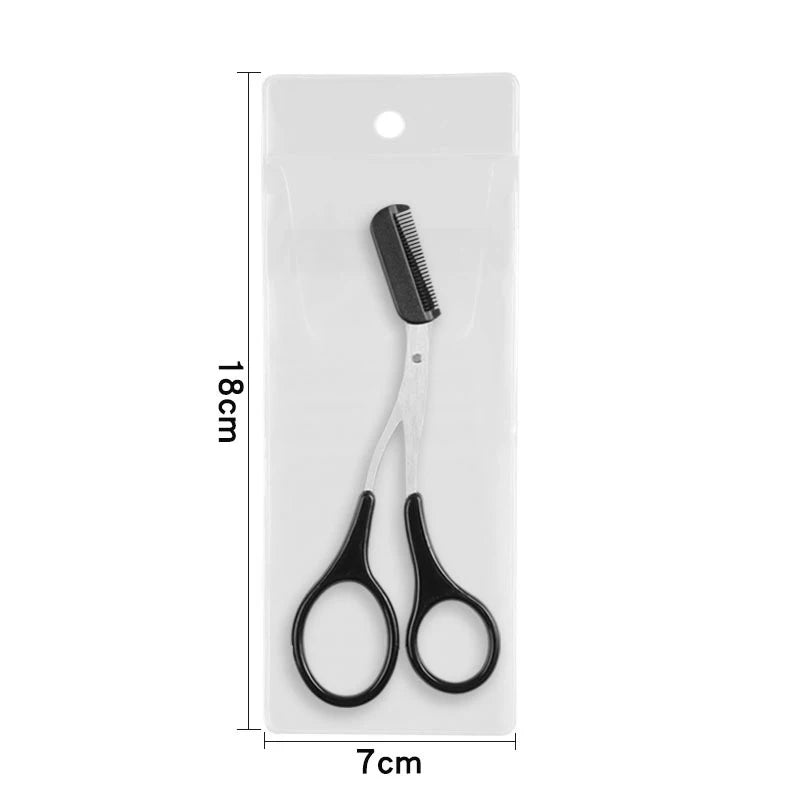 Eyebrow Scissors & Trimmer Kit – Razor & Comb Tool