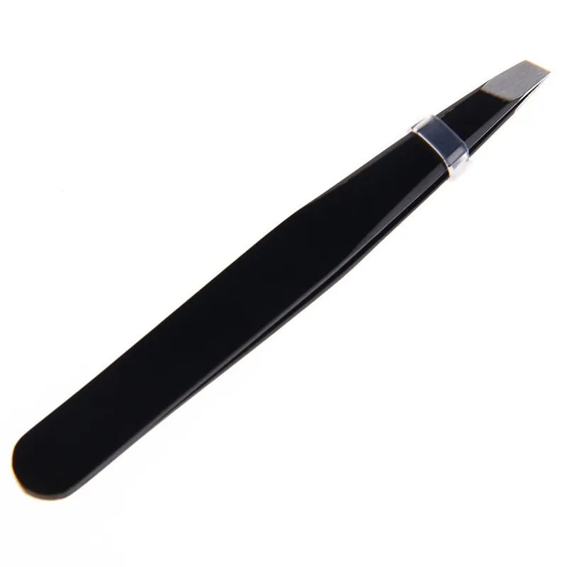 Stainless Steel Slant Tip Tweezer – Eyebrow & Facial Hair Removal