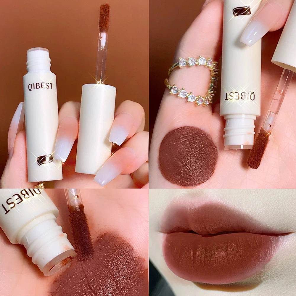 QIBEST 8 Colors Matte Lip Gloss – Waterproof Lip Tint