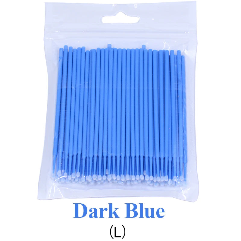 100PCS Eyelash Cleaning Swabs – Lash Extension & Glue Remover Tools