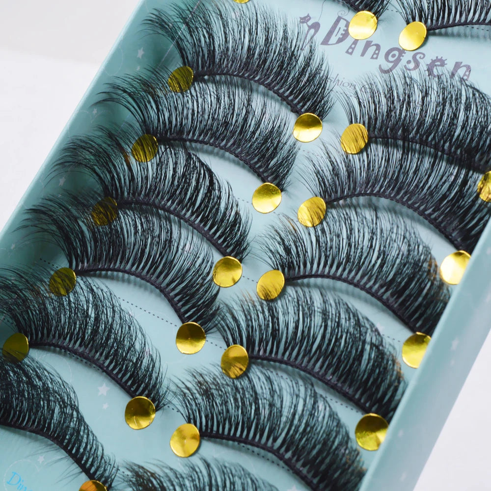 10 Pairs 3D False Eyelashes Natural