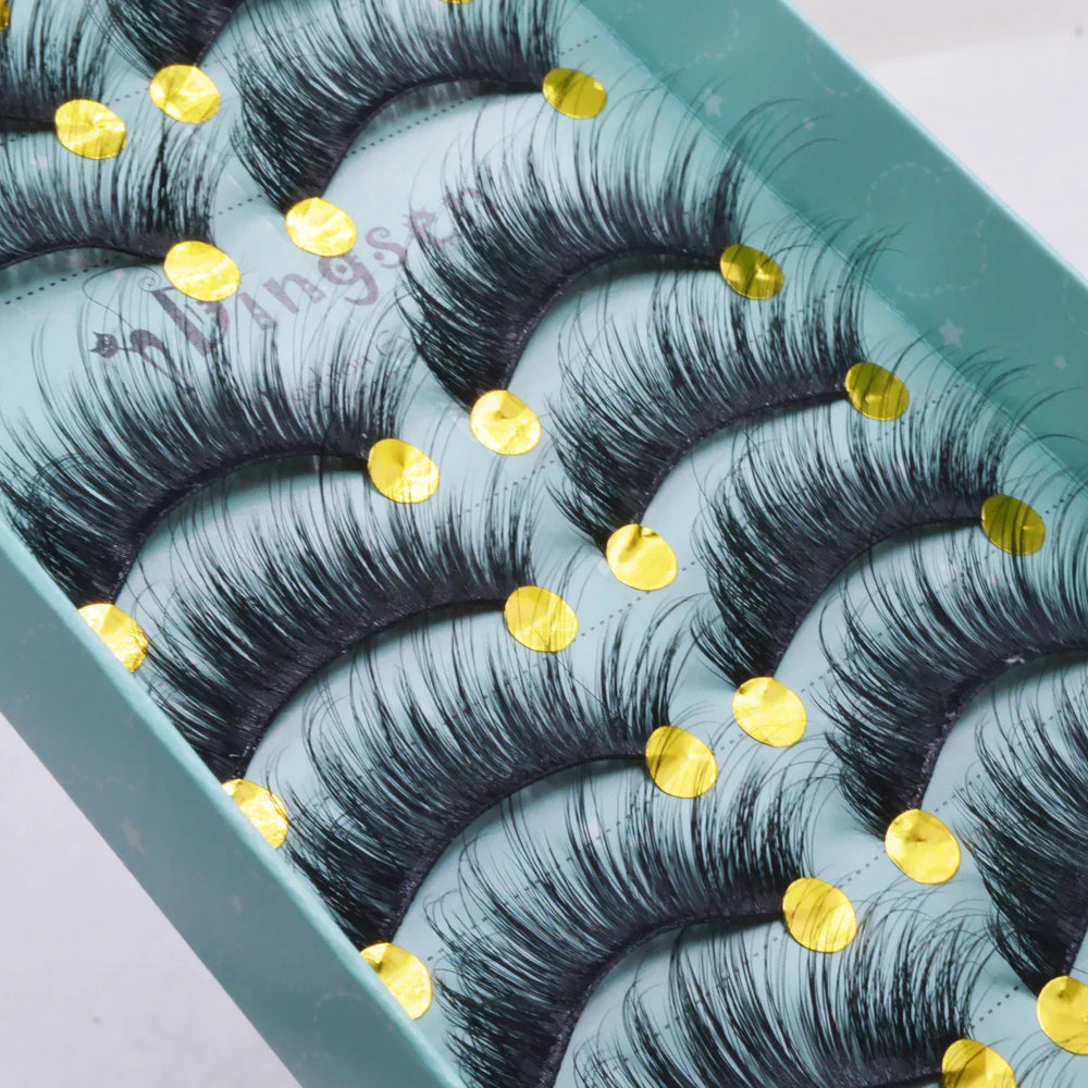 10 Pairs 3D False Eyelashes Natural