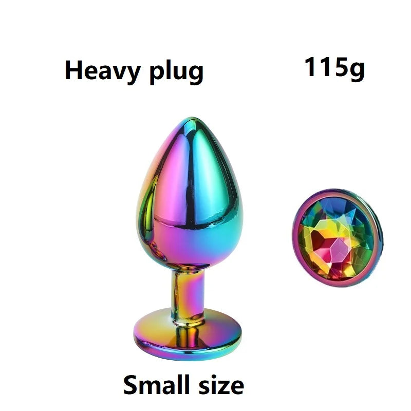 Crystal Metal Anal Beads Plug Set