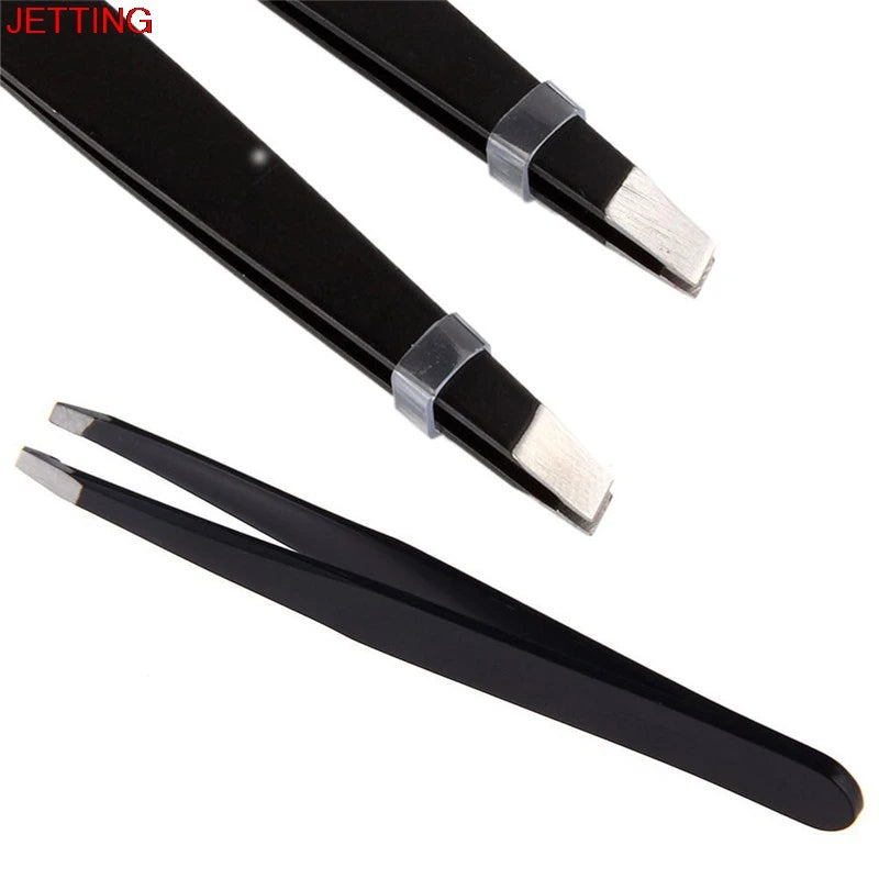 Stainless Steel Slant Tip Tweezer – Eyebrow & Facial Hair Removal
