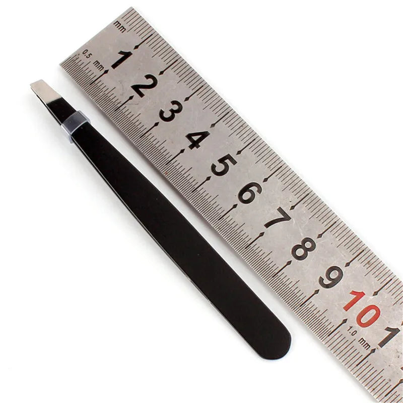 Stainless Steel Slant Tip Tweezer – Eyebrow & Facial Hair Removal