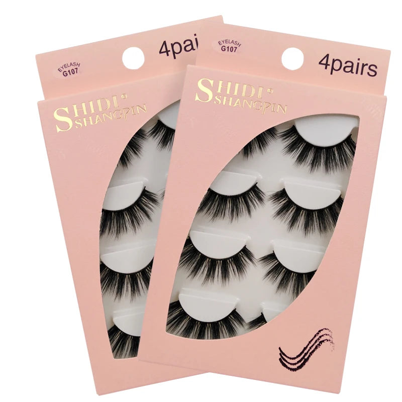 3D Mink False Eyelashes – 4 Pairs
