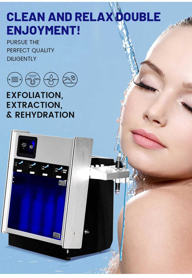 2025 Professional Skin Whitening Rejuvenation Facial Beauty Machines Diamond Dermabrasion Acne Treatment Oxygen Bubble Machine