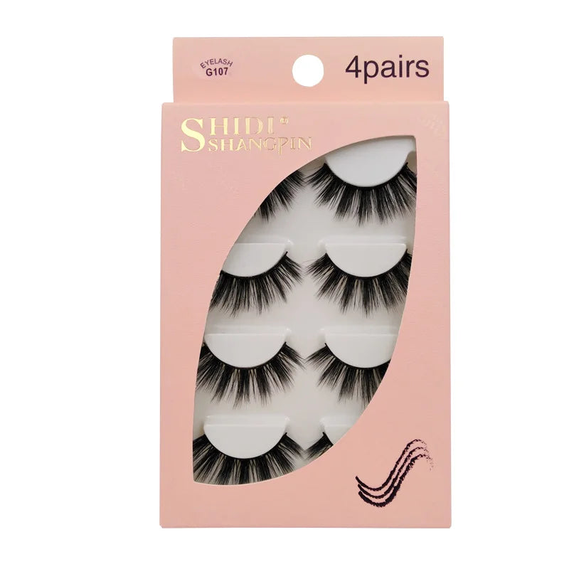3D Mink False Eyelashes – 4 Pairs