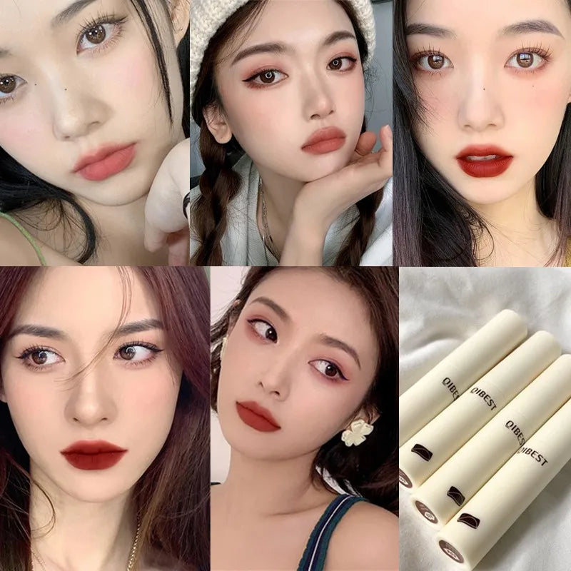 QIBEST 8 Colors Matte Lip Gloss – Waterproof Lip Tint