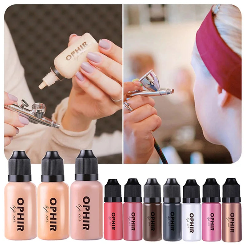 OPHIR Airbrush Makeup Foundation Ink – 3 Colors for Salon Use