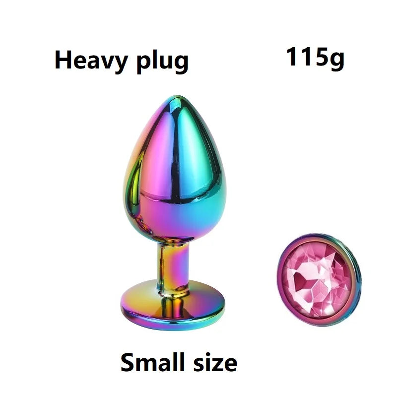 Crystal Metal Anal Beads Plug Set