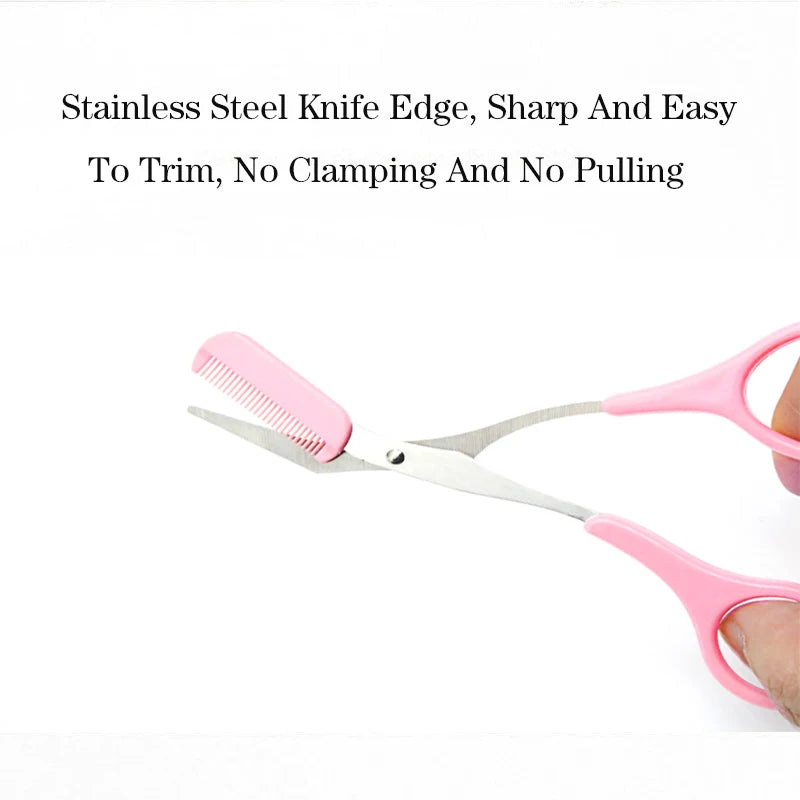Eyebrow Scissors & Trimmer Kit – Razor & Comb Tool