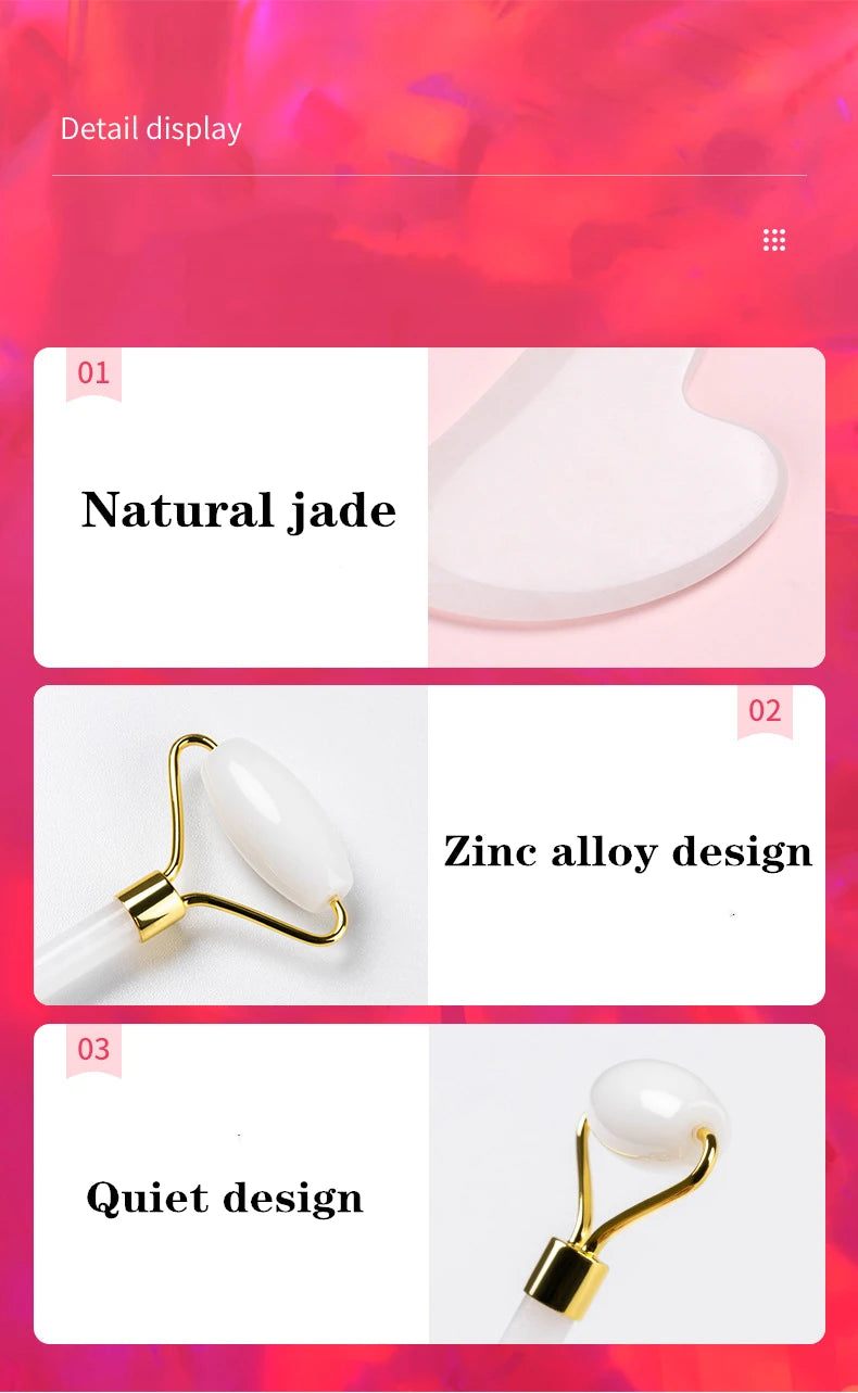 Jade Roller & Gua Sha Set – Face Lifting Massage Tools