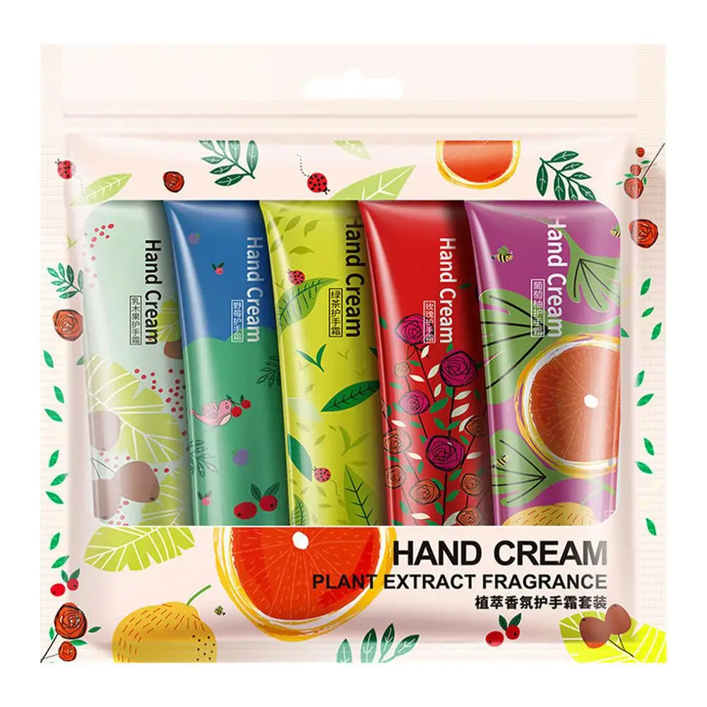 5PCS Hand Cream Travel Set – Shea Butter & Vitamin E