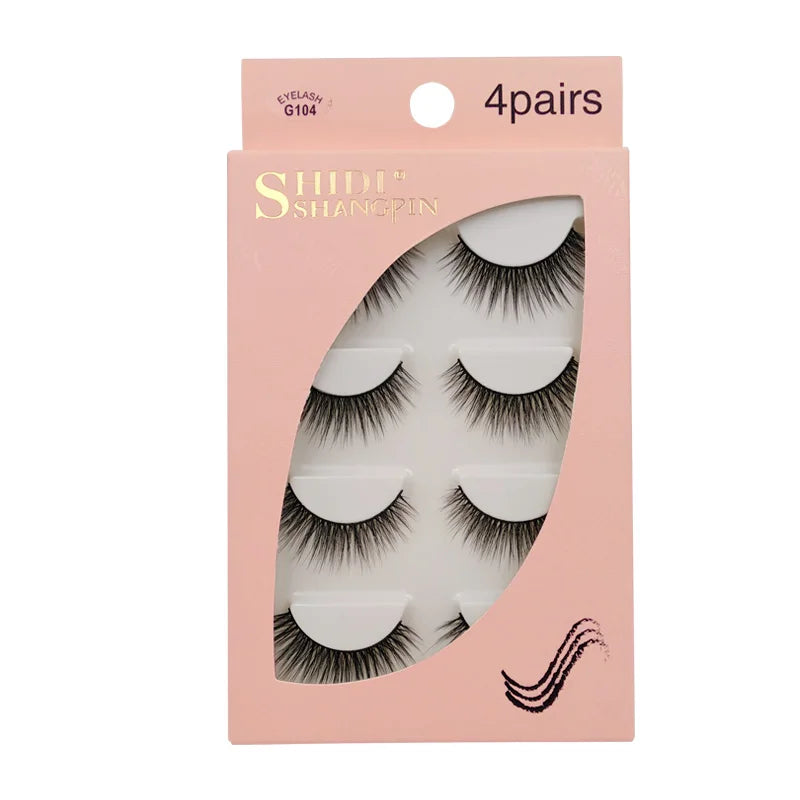 3D Mink False Eyelashes – 4 Pairs