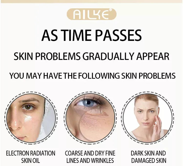 AILKE 24K Gold Skincare Set – Essence, Toner & Cream