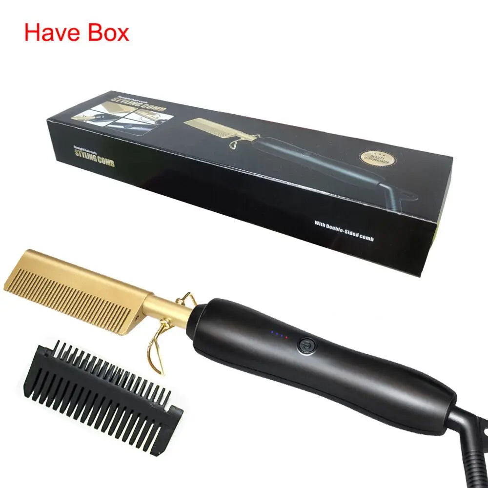 Heating Hot Comb – Electric Hair Straightening Brush